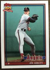 Jim Abbott #285 Baseball Cards 1991 Topps Tiffany Prices
