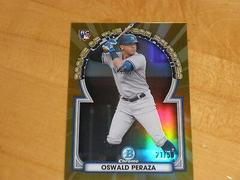 Oswald Peraza [Gold] Baseball Cards 2023 Bowman Chrome Rookie of the Year Favorites Prices