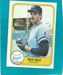 Rich Gale #40 Baseball Cards 1981 Fleer Prices