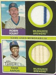 Robin Yount / Hank Aaron #CCDR-YA Baseball Cards 2024 Topps Heritage Clubhouse Collection Dual Relic Prices
