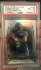 Russell Wilson [Black Refractor] #138 Football Cards 2012 Topps Platinum Prices