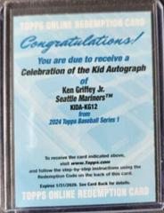 Ken Griffey Jr. #KIDA-KG22 Baseball Cards 2024 Topps Celebration of the Kid Autograph Prices