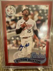 Byron Buxton [Red] Baseball Cards 2024 Topps 1989 Autograph Prices