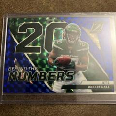 Breece Hall [Blue] #BN-BH Football Cards 2022 Panini Zenith Behind the Numbers Prices