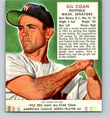 Gil Coan #4 Baseball Cards 1952 Red Man Tobacco Prices