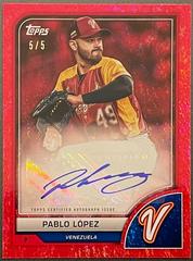 Pablo Lopez [Red Hot] #AV-PL Baseball Cards 2023 Topps World Classic Autographs Prices