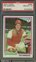 Ted Simmons #380 Baseball Cards 1978 Topps Prices