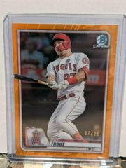 Mike Trout [Orange Refractor] #1 Baseball Cards 2020 Bowman Chrome Prices