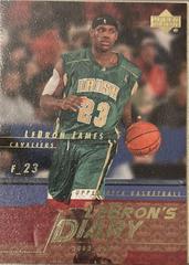 LeBron James LeBron's Diary #LJ2 Basketball Cards 2003 Upper Deck Lebron's Diary Prices
