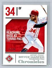Bryce Harper [Artist's Proof] Baseball Cards 2018 Panini Chronicles Prices