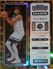 Karl Anthony Towns [Cracked Ice] #20 Basketball Cards 2022 Panini Contenders Prices