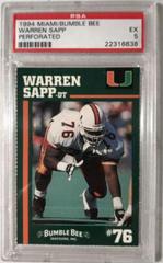 Warren Sapp Football Cards 1994 Miami Bumble Bee Perforated Prices
