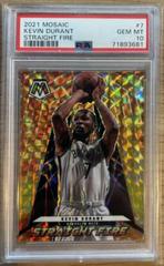 Kevin Durant #7 Basketball Cards 2021 Panini Mosaic Straight Fire Prices