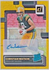 Christian Watson [Autograph Holo Gold] Football Cards 2022 Panini Clearly Donruss Prices