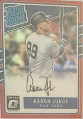 Aaron Judge [Red] #RRS-AJ Baseball Cards 2017 Panini Donruss Optic Rated Rookie Signatures Prices