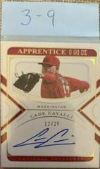 Cade Cavalli [Holo Gold] Baseball Cards 2022 Panini National Treasures Apprentice Ink Autographs Prices