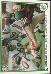 Super Bowl VIII [Miami vs. Minnesota] Football Cards 1983 Fleer Team Action Prices