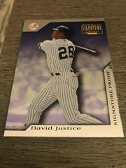 David Justice #106 Baseball Cards 2001 Donruss Signature Prices