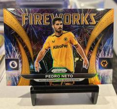 Pedro Neto [Orange] Soccer Cards 2022 Panini Prizm Premier League Fireworks Prices