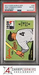 1928 Yankees, Card. [Lou Gehrig] #26 Baseball Cards 1971 Fleer World Series Black Back Prices