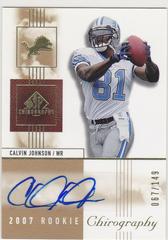 Calvin Johnson [Autograph] Football Cards 2007 SP Chirography Prices