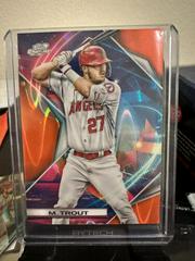 Mike Trout [Orange Galactic] Baseball Cards 2022 Topps Cosmic Chrome Prices