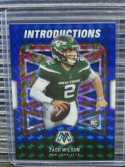 Zach Wilson [Blue] Football Cards 2021 Panini Mosaic Introductions Prices