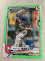 Triston McKenzie [Green] #79 Baseball Cards 2021 Bowman Prices