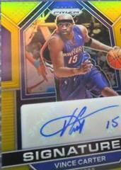Vince Carter [Gold] #SIG-VCA Basketball Cards 2022 Panini Prizm Signatures Prices