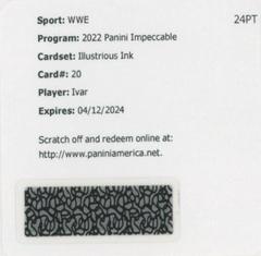 Ivar Wrestling Cards 2022 Panini Impeccable WWE Illustrious Ink Autographs Prices