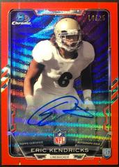 Eric Kendricks [Red Wave] Football Cards 2015 Bowman Chrome Rookie Refractor Autographs Prices