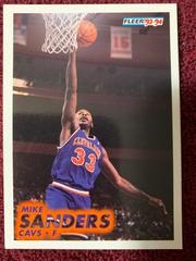 Mike Sanders #40 Basketball Cards 1993 Fleer Prices