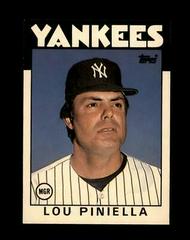 Lou Piniella #86T Baseball Cards 1986 Topps Traded Tiffany Prices