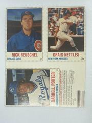 Craig Nettles, Darrell Porter, Rick Reuschel [Hand Cut Panel] Baseball Cards 1978 Hostess Prices