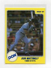 1986 Stats [Blank Back 1986 Stats] Baseball Cards 1987 Star Mattingly Prices