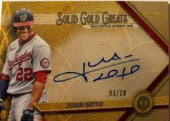 Juan Soto [Red] Baseball Cards 2022 Topps Tribute Solid Gold Greats Autographs Prices