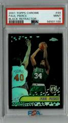 Paul Pierce [Black Refractor] #44 Basketball Cards 2001 Topps Chrome Prices