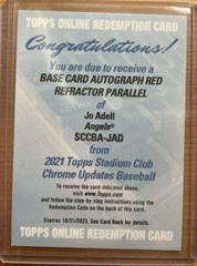 Jo Adell [Red Refractor] #SCCBA-JAD Baseball Cards 2021 Stadium Club Chrome Autographs Prices