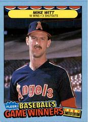 Mike Witt #43 Baseball Cards 1987 Fleer Game Winners Prices