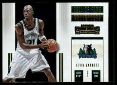 Kevin Garnett Basketball Cards 2017 Panini Contenders Hall of Fame Contenders Prices