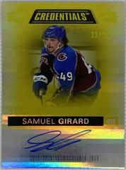 Samuel Girard [Yellow] #TAA-SG Hockey Cards 2021 Upper Deck Credentials Ticket Access Autographs Prices