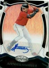 Andres Gimenez [Autographs] #25 Baseball Cards 2021 Panini Chronicles Certified Prices