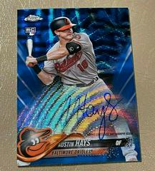 Austin Hays [Blue Wave Refractor] #RA-AH Baseball Cards 2018 Topps Chrome Rookie Autograph Prices