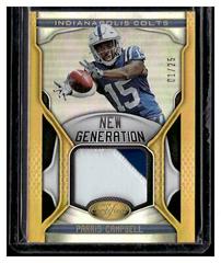 Parris Campbell [Gold] #NG-PC Football Cards 2019 Panini Certified New Generation Jerseys Prices