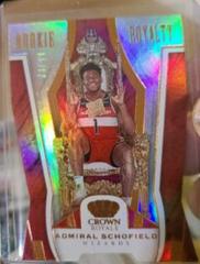 Admiral Schofield #3 Basketball Cards 2019 Panini Crown Royale Rookie Royalty Prices