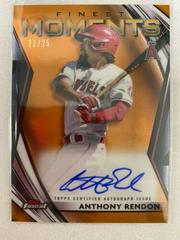 Anthony Rendon [Orange Refractor] #FMA-AR Baseball Cards 2021 Topps Finest Moments Autographs Prices