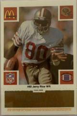 Jerry Rice [Orange] #80 Football Cards 1986 McDonald's 49ers Prices