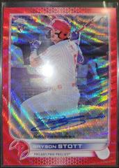 Bryson Stott [Red Wave] #RA-BS Baseball Cards 2022 Topps Chrome Rookie Autographs Prices