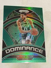 Jayson Tatum [Green] #11 Basketball Cards 2022 Panini Prizm Dominance Prices