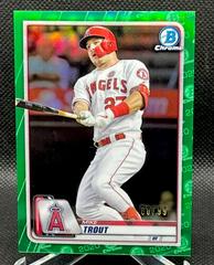 Mike Trout [Green Refractor] #1 Baseball Cards 2020 Bowman Chrome Prices